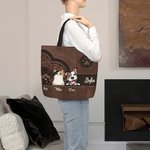 Bolsa personalizada de compras espaciosa con diseño de perro o gato hasta con 6 nombres regalo de cumpleaños para amantes de los animales