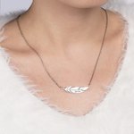 Personalisierte Engelsfeder Halskette mit Namen Gedenkschmuck Sympathie sentimentales Geschenk für Frauen Verlust eines geliebten Menschen