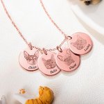 Collar personalizado con foto de mascota grabada y nombre regalo de cumpleaños para dueños amantes de las mascotas