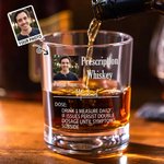 Personalisierte lustige Rezept Foto 10 oz Whiskey Glas mit Namen und Alkohol Name Geburtstag Vatertag Geschenk für Papa Opa Whiskey-Liebhaber