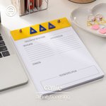 Personalized Greek Letters 50 Pages Notepad with Acrylic Board Sorority Meeting Birthday Gift for Sisters | Callie × Affinity Licensing