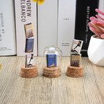 Gepersonaliseerde 1-3 Mini boek Display glazen koepel Cloche met kurk Base Desk Boekenplank Decor Verjaardag Book Club Gift voor boekenliefhebbers lezers