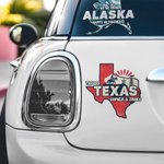 Personalized State Map Weatherproof Decal Sticker with Text Car Window Decor Birthday Gift for Family Car Owners