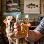 Gepersonaliseerd We Woof You 3D Cartoon 1-6 Honden 16 oz Helder Bierglas met Naam en Tekst Vaderdag Verjaardagscadeau voor Hond Pap Mam Hondenliefhebber