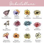 Personalisierte Keramikvase mit 1-6 Namen & Geburtsblumen – Herz-Design Wohndekoration Geschenk zum Geburtstag Muttertag für Mama Oma Gartenliebhaber
