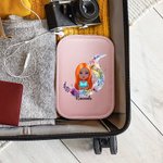 Personalizzato Acquerello Pentagramma Note musicali Personaggio dei cartoni animati Scatola portagioie in pelle con LED Specchio regolabile a tre colori Regalo di compleanno per le donne
