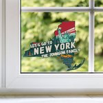 Personalized State Map Weatherproof Decal Sticker with Text Car Window Decor Birthday Gift for Family Car Owners