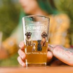 Gepersonaliseerd We Woof You 3D Cartoon 1-6 Honden 16 oz Helder Bierglas met Naam en Tekst Vaderdag Verjaardagscadeau voor Hond Pap Mam Hondenliefhebber