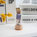 Gepersonaliseerde 1-3 Mini boek Display glazen koepel Cloche met kurk Base Desk Boekenplank Decor Verjaardag Book Club Gift voor boekenliefhebbers lezers