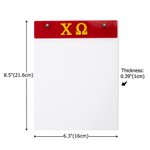 Personalized Greek Letters 50 Pages Notepad with Acrylic Board Sorority Meeting Birthday Gift for Sisters | Callie × Affinity Licensing