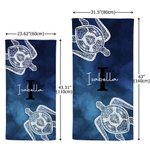 Henkilökohtainen Mandala Turtle Turtle Tie-Dye Quick Dry Ylisuuri mikrokuituliina nimellä Rantapyyhe Kesä Essential Beach Party Syntymäpäivälahja perheelle Ystäville