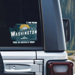 Personalized State Map Weatherproof Decal Sticker with Text Car Window Decor Birthday Gift for Family Car Owners