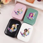 Personalizzato Acquerello Pentagramma Note musicali Personaggio dei cartoni animati Scatola portagioie in pelle con LED Specchio regolabile a tre colori Regalo di compleanno per le donne
