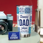 Personalisierte blaue Blase Dialog Box lustige Witze 20 oz Becher mit Text und Strohhalm Vatertag Geburtstag Geschenk für Papa Opa