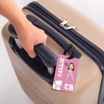 Personalized Cartoon Ball Sports Character Multicolor Luggage Tag with Name and Number Travel Accessories Birthday Gift for Ball Sports Lovers