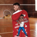 Personalized Cartoon Character Balls Soft Hooded Blanket with Name and Number Birthday Team Gift for Sports Lovers