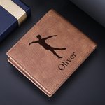 Portefeuille en cuir pour homme avec nom gravé et plusieurs fentes pour cartes Cadeau d'anniversaire pour homme