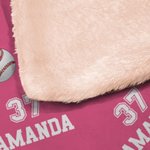 Personalized Cartoon Character Balls Soft Hooded Blanket with Name and Number Birthday Team Gift for Sports Lovers