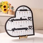 Personalized First Mom Then Grandma Now Great Grandma Wooden Sign with Birth Flowers and Names Mother's Day Birthday Gift for Mom Grandma