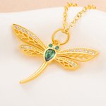 Personalisierte Exquisite glänzende Birthstone Libelle Halskette mit Zirkon Einzigartiger Schmuck Geburtstag Jahrestag Muttertag Geschenk für Frauen Schmuck
