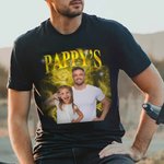 Camiseta personalizada con foto estilo retro con nombre y 1-5 fotos de niños Regalo de cumpleaños para el Día del Padre para hombre
