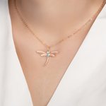 Personalisierte Exquisite glänzende Birthstone Libelle Halskette mit Zirkon Einzigartiger Schmuck Geburtstag Jahrestag Muttertag Geschenk für Frauen Schmuck