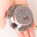 Personalized BBQ Master Kitchenware Flame Stainless Steel Magnetic Kitchen Timer with Name Birthday Father's Day Gift for Dad Cooking Enthusiast