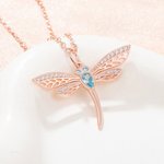 Personalisierte Exquisite glänzende Birthstone Libelle Halskette mit Zirkon Einzigartiger Schmuck Geburtstag Jahrestag Muttertag Geschenk für Frauen Schmuck