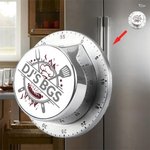 Personalized BBQ Master Kitchenware Flame Stainless Steel Magnetic Kitchen Timer with Name Birthday Father's Day Gift for Dad Cooking Enthusiast