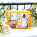 Personalisierte Schmetterling Blume Mädchen klar Make-up Tasche mit Namen Portable Reise Essentials Hochzeit Braut Dusche Geschenk für Mädchen