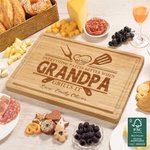 Personalized Engraved Grills It Spatula Fork FSC Bamboo Charcuterie Cutting Board with Juice Groove Ship from USA Father's Day Gift for Dad Grandpa