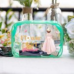Personalisierte Schmetterling Blume Mädchen klar Make-up Tasche mit Namen Portable Reise Essentials Hochzeit Braut Dusche Geschenk für Mädchen