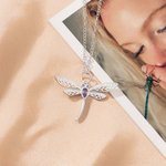 Personalisierte Exquisite glänzende Birthstone Libelle Halskette mit Zirkon Einzigartiger Schmuck Geburtstag Jahrestag Muttertag Geschenk für Frauen Schmuck
