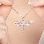 Personalisierte Exquisite glänzende Birthstone Libelle Halskette mit Zirkon Einzigartiger Schmuck Geburtstag Jahrestag Muttertag Geschenk für Frauen Schmuck
