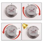 Personalized BBQ Master Kitchenware Flame Stainless Steel Magnetic Kitchen Timer with Name Birthday Father's Day Gift for Dad Cooking Enthusiast
