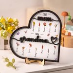 Personalized First Mom Then Grandma Now Great Grandma Wooden Sign with Birth Flowers and Names Mother's Day Birthday Gift for Mom Grandma