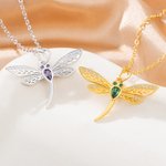 Personalisierte Exquisite glänzende Birthstone Libelle Halskette mit Zirkon Einzigartiger Schmuck Geburtstag Jahrestag Muttertag Geschenk für Frauen Schmuck