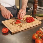 Personalized Engraved Grills It Spatula Fork FSC Bamboo Charcuterie Cutting Board with Juice Groove Ship from USA Father's Day Gift for Dad Grandpa