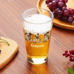 Gepersonaliseerd Beste Vader Ooit 16 oz Bierglas met Foto's Namen Vaderdag Verjaardag Waardering Geschenk voor Papa Grootvader Likeurliefhebbers