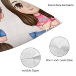 Personalisierte Multicolor Cousin Crew niedlichen Cartoon 1-5 Kinder werfen Kissenbezug mit Namen Home Decor Geburtstag Kindertag Geschenk für Jungen Mädchen
