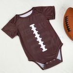 Personalized American Football Sport Quick-drying Baby Bodysuit with Name and Number Baby Shower Birthday Gift for Newborns