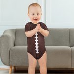 Personalized American Football Sport Quick-drying Baby Bodysuit with Name and Number Baby Shower Birthday Gift for Newborns
