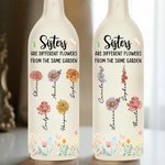 Sorelle personalizzate sono fiori diversi 2-8 fiori di nascita Lampada bottiglia LED con nome Home Decor regalo di compleanno per amici sorella