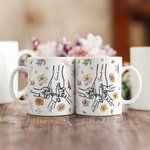 Mug Personnalisé en Céramique avec 1-12 Noms Cadeau pour Fête des Mères ou Cadeau d'Anniversaire pour Maman ou Grand-mère