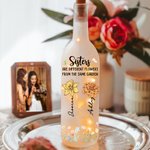 Sorelle personalizzate sono fiori diversi 2-8 fiori di nascita Lampada bottiglia LED con nome Home Decor regalo di compleanno per amici sorella