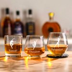 Personalisierte Ballett Silhouette Whiskey Glas mit Namen Home Kitchen Decor Team Geburtstag Geschenk für männliche Tänzer Weinliebhaber