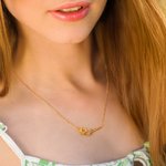 Collana personalizzata con pietra di nascita fiore di nascita Gioielli floreali Compleanno Anniversario Regalo per la festa della mamma per le donne