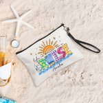 Personalized Life Is Better On A Cruise Makeup Bag with Wrist Strap and Name Travel Accessories Holiday Birthday Gift for Women Cruise Lovers