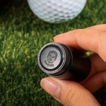 Personalised Character Portrait Photo Golf Ball Self-inking Stamp with Metal Storage Box and Name Birthday Father's Day Gift for Golf Players Men