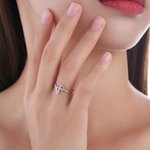 Gepersonaliseerd Geboortesteen Kruis Sierring Minimalistisch Sieraden Verjaardag Religieus Doopcadeau voor Vrouwen Christelijk